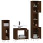 vidaXL Set de muebles baño 3 pzas madera contrachapada roble marrón vidaXL Set de muebles baño 3 pzas madera contrachapada roble marrón