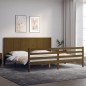 vidaXL Estructura cama y cabecero madera maciza marrón miel 200x200 cm vidaXL Estructura cama y cabecero madera maciza marrón miel 200x200 cm