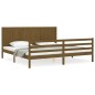 vidaXL Estructura cama y cabecero madera maciza marrón miel 200x200 cm vidaXL Estructura cama y cabecero madera maciza marrón miel 200x200 cm