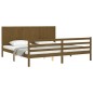 vidaXL Estructura cama y cabecero madera maciza marrón miel 200x200 cm vidaXL Estructura cama y cabecero madera maciza marrón miel 200x200 cm