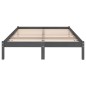 vidaXL Estructura de cama de madera maciza de pino gris 160x200 cm vidaXL Estructura de cama de madera maciza de pino gris 160x200 cm