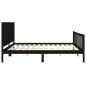 vidaXL Estructura de cama con cabecero madera maciza negro 200x200 cm vidaXL Estructura de cama con cabecero madera maciza negro 200x200 cm