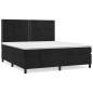 vidaXL Cama box spring con colchón terciopelo negro 180x200 cm vidaXL Cama box spring con colchón terciopelo negro 180x200 cm