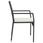 vidaXL Set de muebles jardín 5 pzas con cojines ratán sintético negro vidaXL Set de muebles jardín 5 pzas con cojines ratán sintético negro