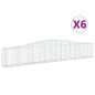 vidaXL Cestas de gaviones 6 uds forma de arco hierro 400x30x60/80 cm vidaXL Cestas de gaviones 6 uds forma de arco hierro 400x30x60/80 cm
