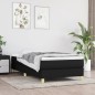 vidaXL Cama box spring con colchón tela negro 100x200 cm vidaXL Cama box spring con colchón tela negro 100x200 cm
