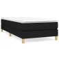 vidaXL Cama box spring con colchón tela negro 100x200 cm vidaXL Cama box spring con colchón tela negro 100x200 cm