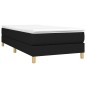 vidaXL Cama box spring con colchón tela negro 100x200 cm vidaXL Cama box spring con colchón tela negro 100x200 cm