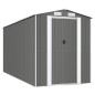 vidaXL Cobertizo de jardín acero galvanizado gris claro 192x440x223 cm vidaXL Cobertizo de jardín acero galvanizado gris claro 192x440x223 cm