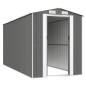 vidaXL Cobertizo de jardín acero galvanizado gris claro 192x440x223 cm vidaXL Cobertizo de jardín acero galvanizado gris claro 192x440x223 cm