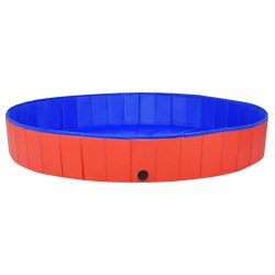 vidaXL Piscina para perros plegable PVC rojo 200x30 cm