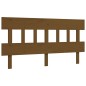 vidaXL Estructura de cama matrimonio con cabecero madera marrón miel vidaXL Estructura de cama matrimonio con cabecero madera marrón miel