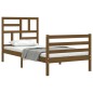 vidaXL Estructura cama con cabecero madera maciza marrón miel 90x200cm