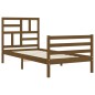 vidaXL Estructura cama con cabecero madera maciza marrón miel 90x200cm