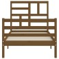 vidaXL Estructura cama con cabecero madera maciza marrón miel 90x200cm