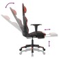vidaXL Silla gaming con reposapiés cuero sintético negro rojo vidaXL Silla gaming con reposapiés cuero sintético negro rojo