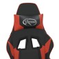 vidaXL Silla gaming con reposapiés cuero sintético negro rojo vidaXL Silla gaming con reposapiés cuero sintético negro rojo