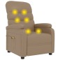 vidaXL Sillón de masaje de cuero sintético color capuchino vidaXL Sillón de masaje de cuero sintético color capuchino