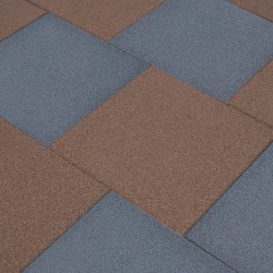 vidaXL Losetas de goma protección de caídas 6 unidades gris 50x50x3cm