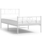 vidaXL Estructura cama metal con cabecero y pie cama blanca 107x203 cm vidaXL Estructura cama metal con cabecero y pie cama blanca 107x203 cm