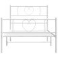 vidaXL Estructura cama metal con cabecero y pie cama blanca 107x203 cm vidaXL Estructura cama metal con cabecero y pie cama blanca 107x203 cm