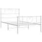 vidaXL Estructura cama metal con cabecero y pie cama blanca 107x203 cm vidaXL Estructura cama metal con cabecero y pie cama blanca 107x203 cm