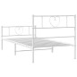 vidaXL Estructura cama metal con cabecero y pie cama blanca 107x203 cm vidaXL Estructura cama metal con cabecero y pie cama blanca 107x203 cm