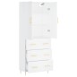 vidaXL Aparador alto madera contrachapada blanco 69,5x34x180 cm vidaXL Aparador alto madera contrachapada blanco 69,5x34x180 cm