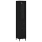 vidaXL Aparador de madera contrachapada negro 34,5x34x180 cm vidaXL Aparador de madera contrachapada negro 34,5x34x180 cm
