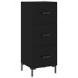 vidaXL Aparador de madera contrachapada negro 34,5x34x180 cm vidaXL Aparador de madera contrachapada negro 34,5x34x180 cm