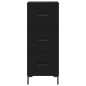 vidaXL Aparador de madera contrachapada negro 34,5x34x180 cm vidaXL Aparador de madera contrachapada negro 34,5x34x180 cm