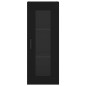 vidaXL Aparador de madera contrachapada negro 34,5x34x180 cm vidaXL Aparador de madera contrachapada negro 34,5x34x180 cm