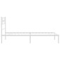 vidaXL Estructura de cama de metal con cabecero blanco 75x190 cm vidaXL Estructura de cama de metal con cabecero blanco 75x190 cm