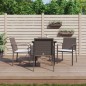 vidaXL Juego comedor jardín 5 piezas y cojines ratán sintético y acero vidaXL Juego comedor jardín 5 piezas y cojines ratán sintético y acero