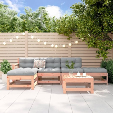 vidaXL Juego de muebles de jardín 6 pzas madera maciza abeto Douglas