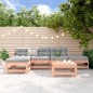 vidaXL Juego de muebles de jardín 6 pzas madera maciza abeto Douglas vidaXL Juego de muebles de jardín 6 pzas madera maciza abeto Douglas