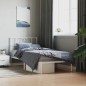 vidaXL Estructura de cama de metal con cabecero blanco 90x200 cm vidaXL Estructura de cama de metal con cabecero blanco 90x200 cm