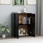 vidaXL Aparador de madera contrachapada negro 60x30x75 cm