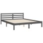 vidaXL Estructura de cama con cabecero madera maciza gris 160x200 cm vidaXL Estructura de cama con cabecero madera maciza gris 160x200 cm