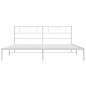 vidaXL Estructura de cama de metal con cabecero blanco 193x203 cm vidaXL Estructura de cama de metal con cabecero blanco 193x203 cm