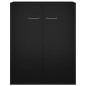 vidaXL Aparador de madera contrachapada negro 60x30x75 cm