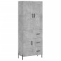 vidaXL Aparador alto madera contrachapada gris hormigón 69,5x34x180 cm vidaXL Aparador alto madera contrachapada gris hormigón 69,5x34x180 cm