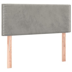 vidaXL Cabecero de terciopelo gris claro 100x5x78/88 cm