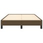 vidaXL Estructura de cama de tela marrón oscuro 120x200 cm vidaXL Estructura de cama de tela marrón oscuro 120x200 cm