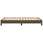 vidaXL Estructura de cama de tela marrón oscuro 120x200 cm vidaXL Estructura de cama de tela marrón oscuro 120x200 cm