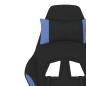 vidaXL Silla gaming de masaje con reposapiés tela negro y azul vidaXL Silla gaming de masaje con reposapiés tela negro y azul