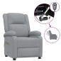 vidaXL Sillón de masaje eléctrico tela gris claro vidaXL Sillón de masaje eléctrico tela gris claro