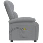 vidaXL Sillón de masaje eléctrico tela gris claro vidaXL Sillón de masaje eléctrico tela gris claro