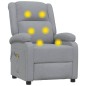 vidaXL Sillón de masaje eléctrico tela gris claro vidaXL Sillón de masaje eléctrico tela gris claro