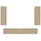 vidaXL Set de muebles para TV 4 pzas madera contrachapada roble Sonoma